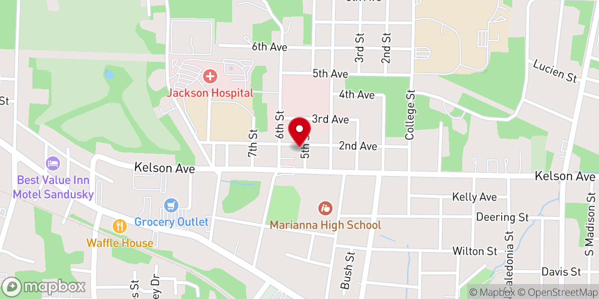 Map showing location of St Anne's Catholic Church