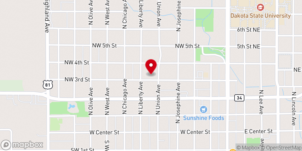 Map showing location of Living Hope Wesleyan Church