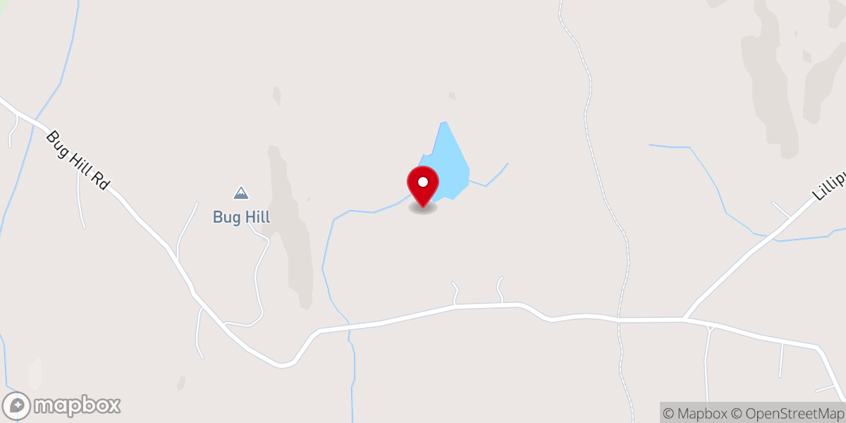 Map showing location of Bug Hill Farm