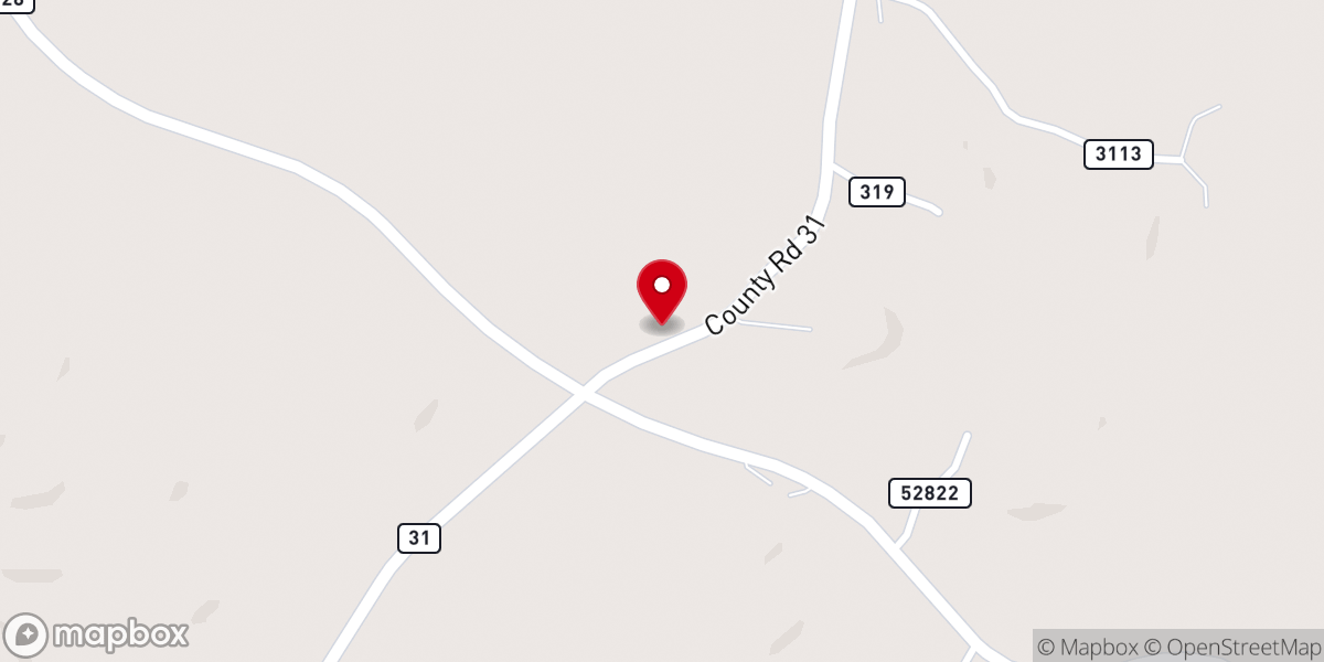 Map showing location of Oakbowery Church