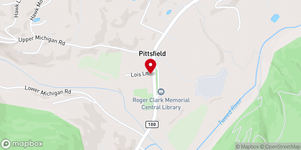 Map showing location of Pittsfield Federated Church