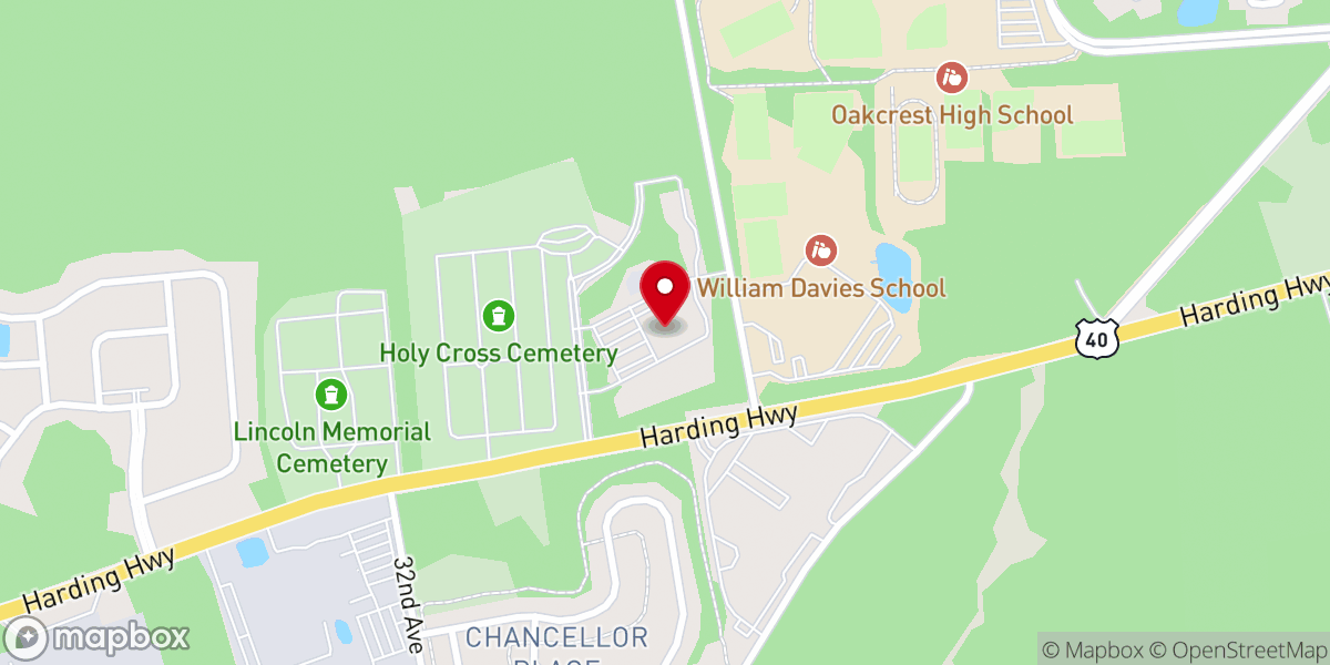 Map showing location of St Vincent de Paul Church