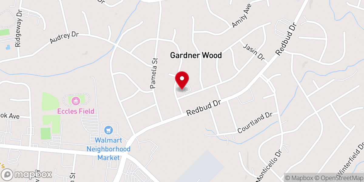 Map showing location of Freedom Worship Center