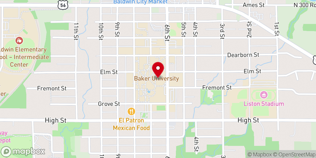 Map showing location of Clarice L. Osborne Memorial Chapel