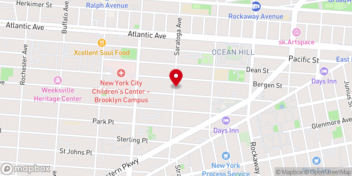 Map showing location of National Church Of God Of Brooklyn Inc.