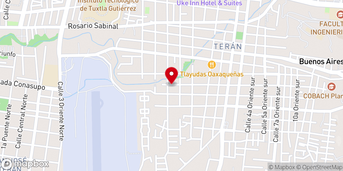Map showing location of IDN Terán