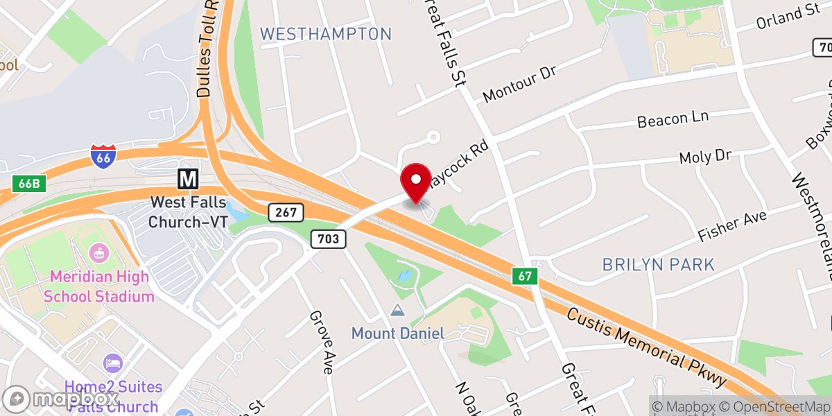 Map showing location of Washington Elim Church