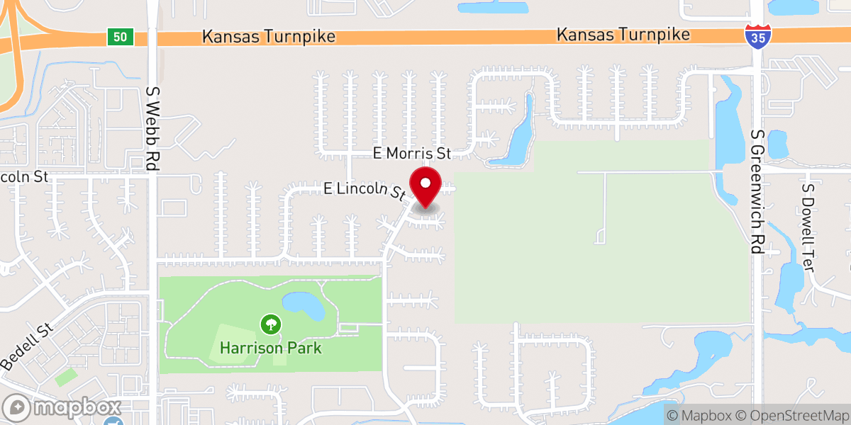 Map showing location of Bridge of Kansas Inc