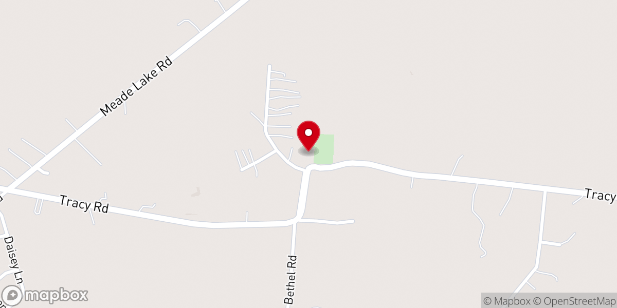 Map showing location of Bethel Cumberland Presbyterian Church