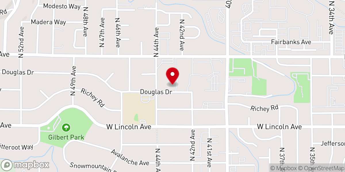 Map showing location of Unitarian Universalist Church