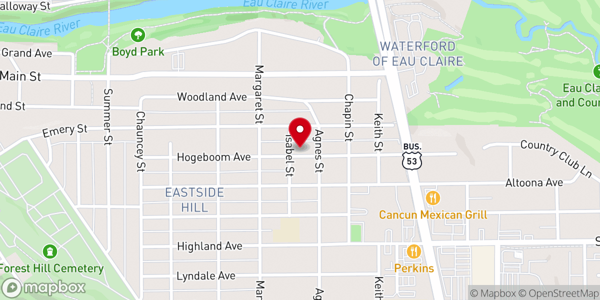 Map showing location of Faith Lutheran Mission Church
