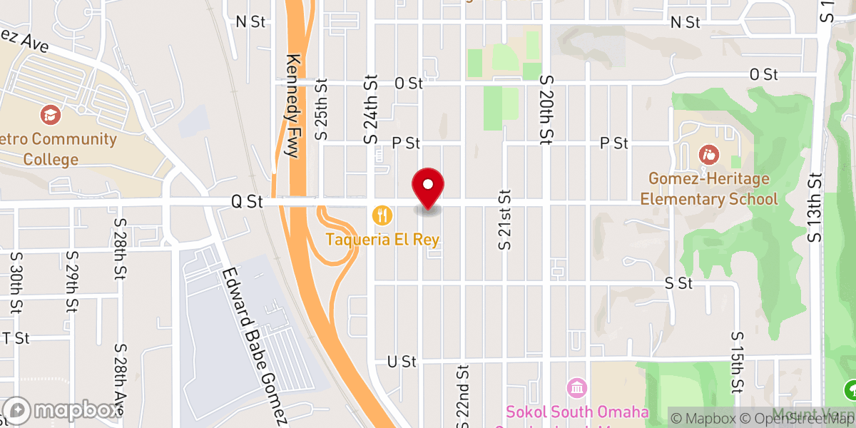 Map showing location of Saint Agnes Church