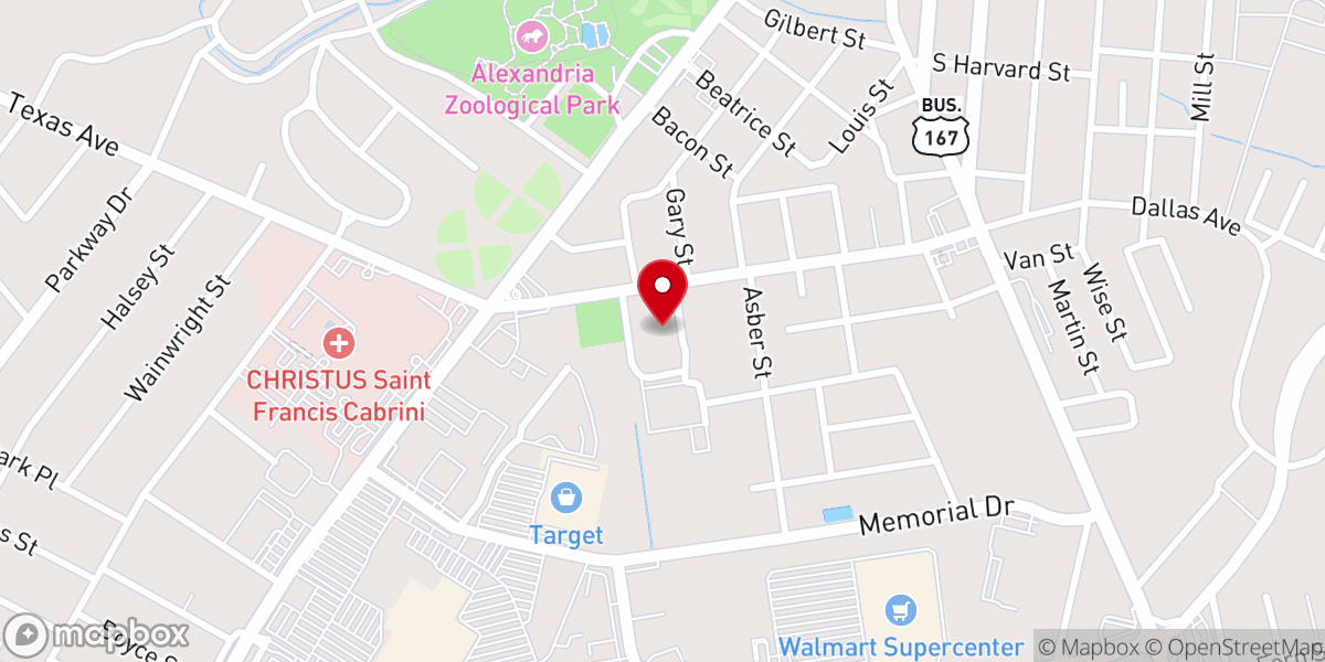 Map showing location of St. Frances Cabrini School