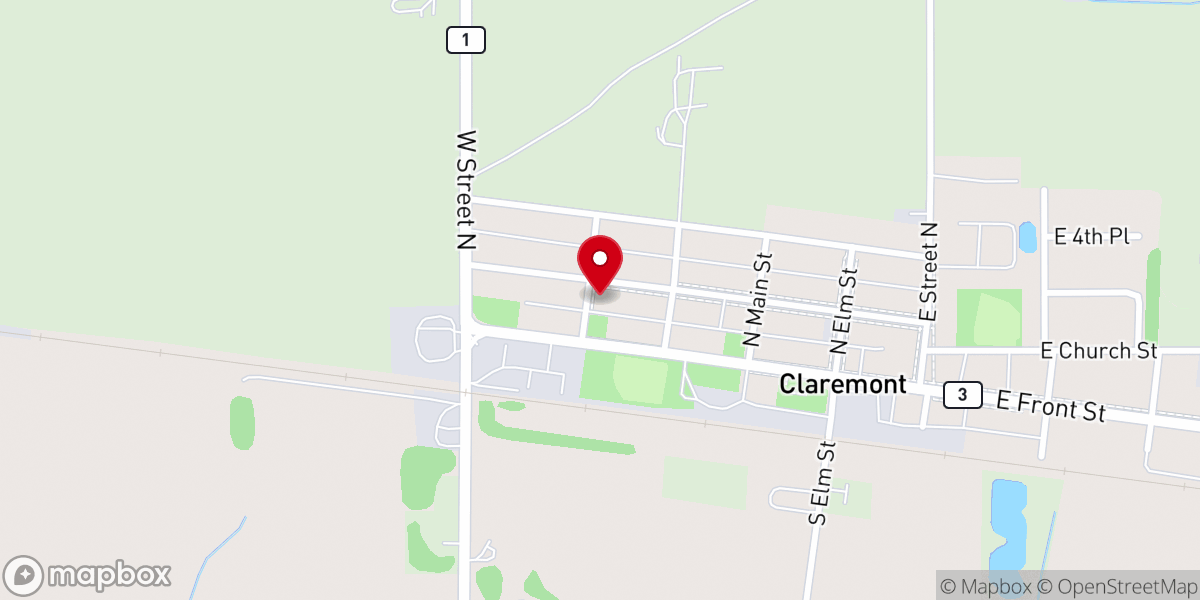 Map showing location of Peace Lutheran Church