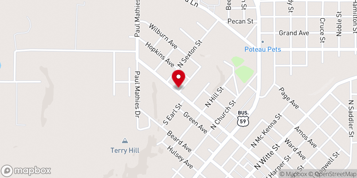 Map showing location of St Barnabas Episcopal Church