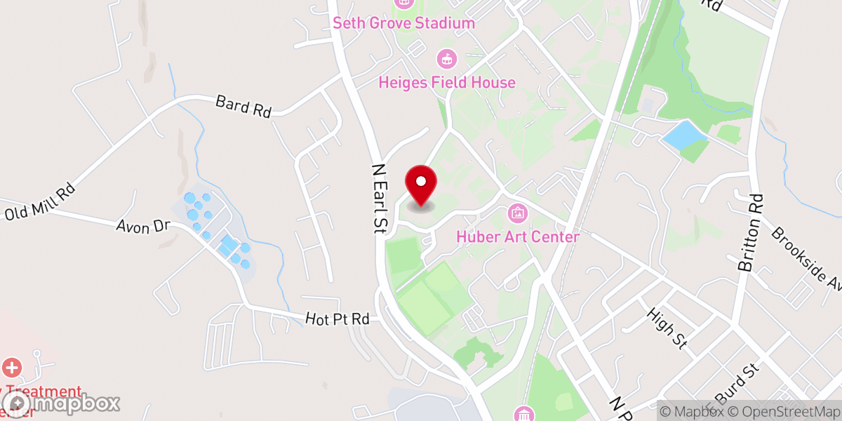 Map showing location of McCune Hall