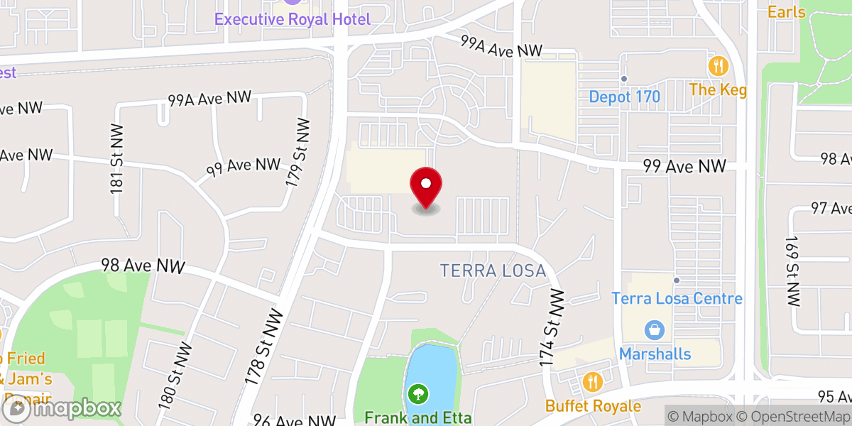 Map showing location of Beulah Alliance Church