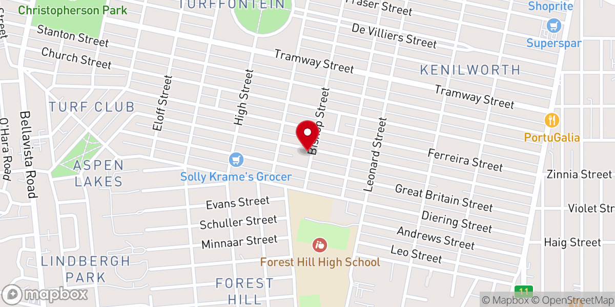 Map showing location of The Apostolic Church