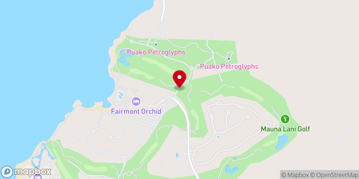 Map showing location of Puakō Petroglyph Park