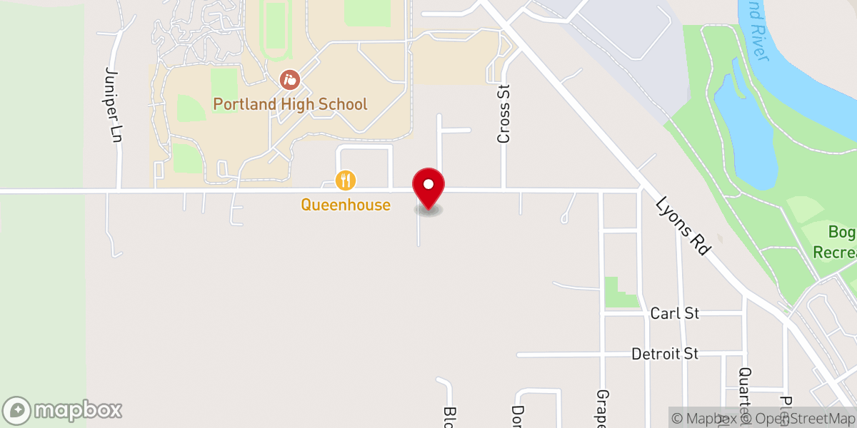 Map showing location of Mount Hope Church Portland