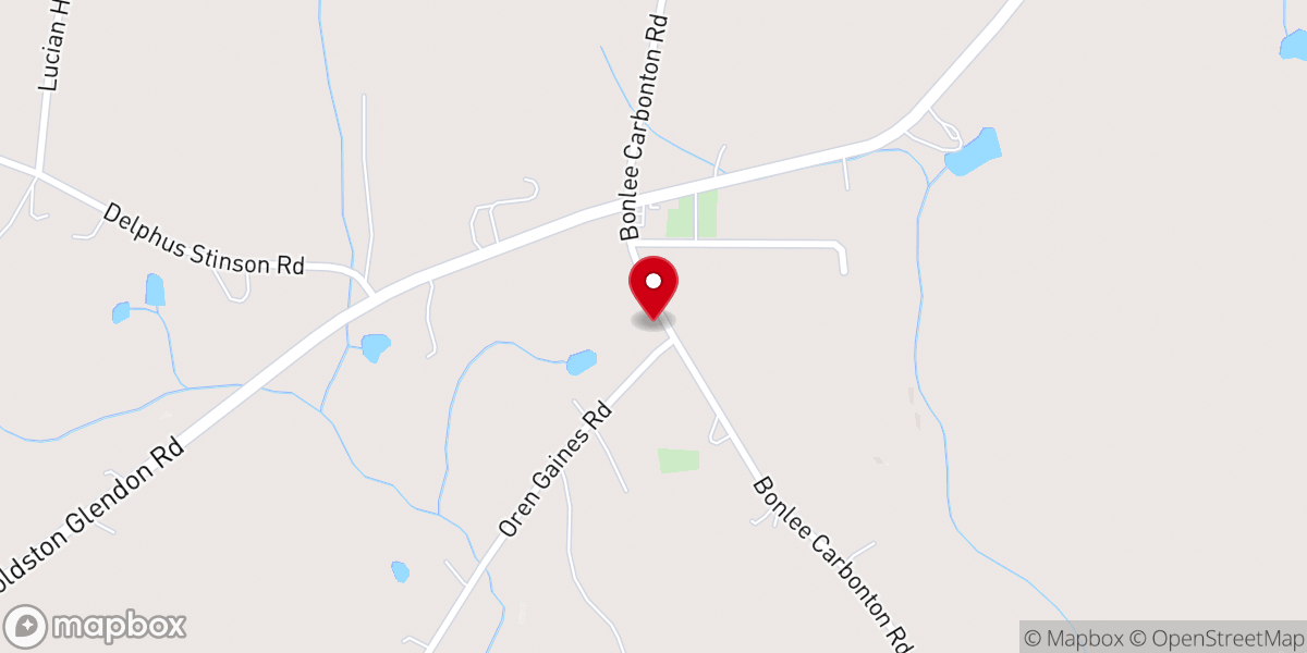 Map showing location of Gaines Grove Church