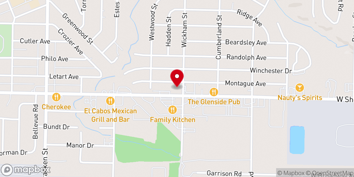 Map showing location of First Presbyterian Church