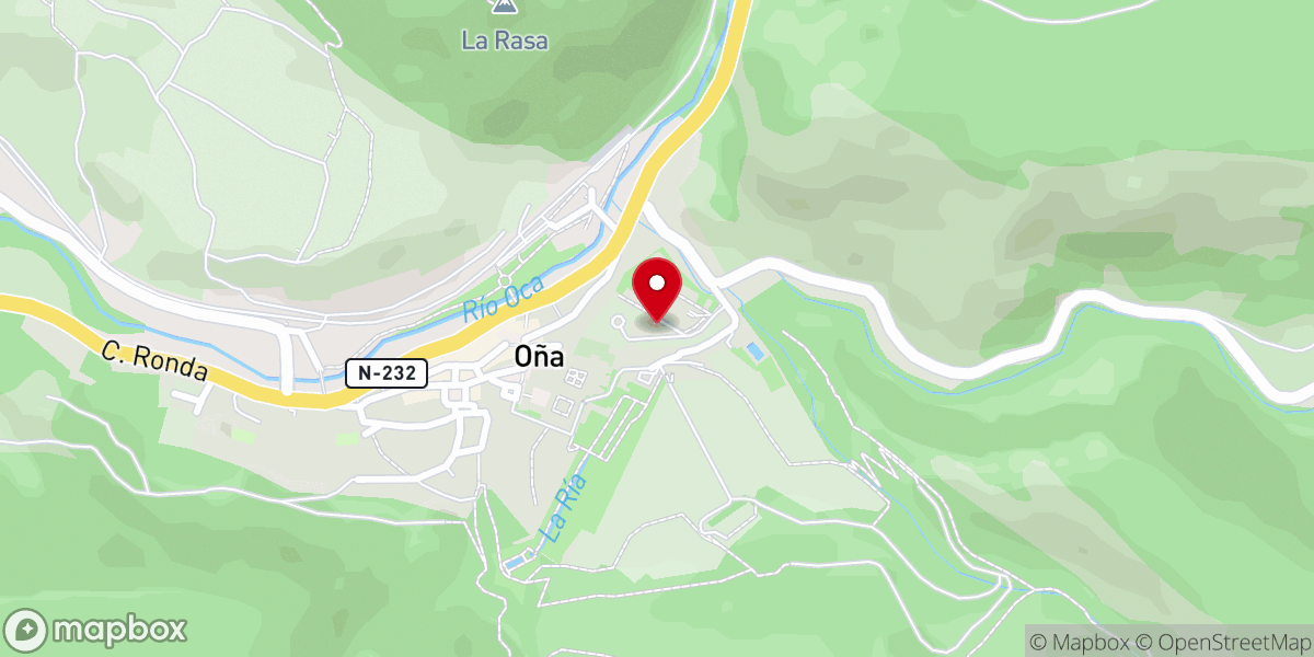 Map showing location of Monasterio de San Salvador de Oña
