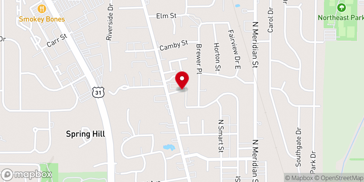 Map showing location of Greenwood Farmers' Market