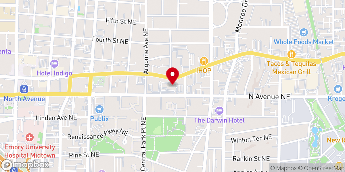 Map showing location of Blueprint Church Inc
