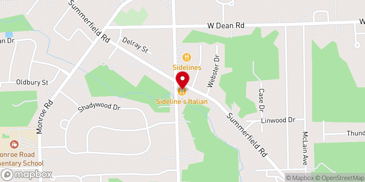 Map showing location of Sidelines Italian Grille