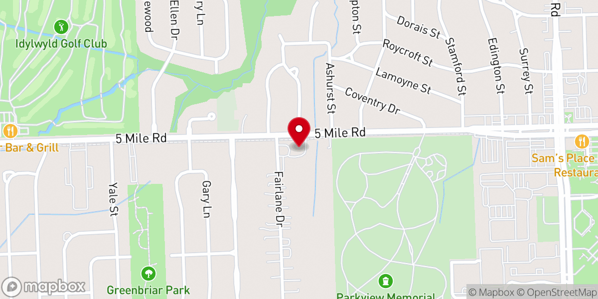 Map showing location of Fellowship Bible Church