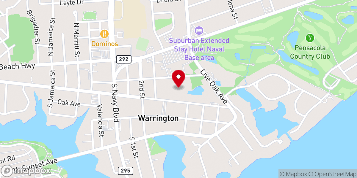 Map showing location of Redeemer Lutheran Church