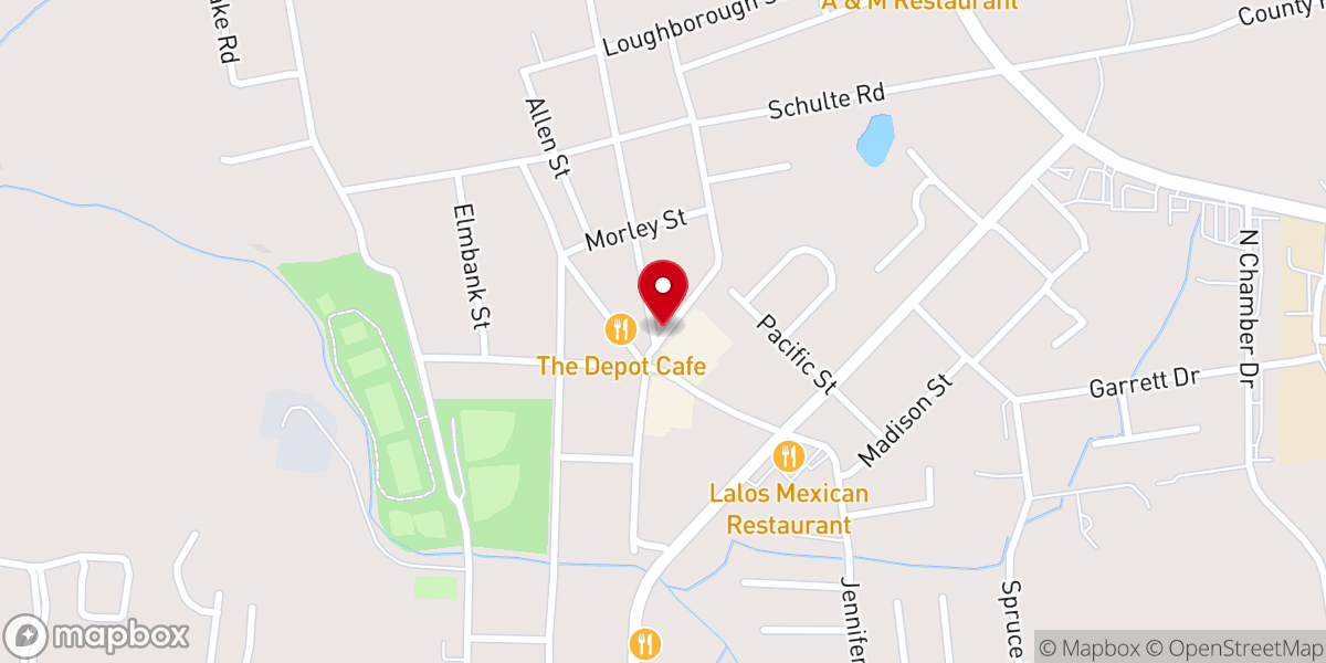 Map showing location of Corner Stone Tabernacle