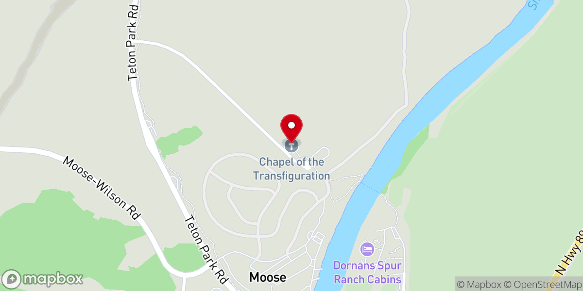 Map showing location of Chapel of the Transfiguration