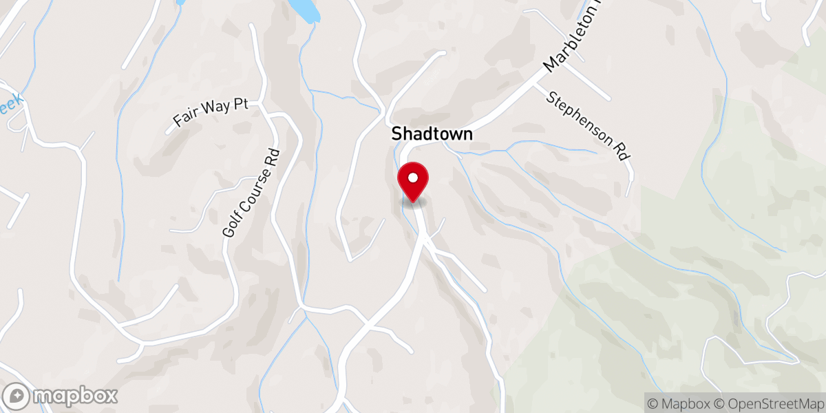 Map showing location of Marbleton Baptist Church