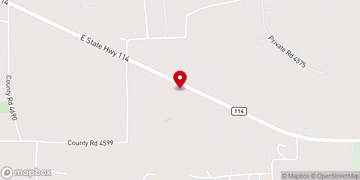 Map showing location of Hilltop Assembly of God - Boyd, Texas
