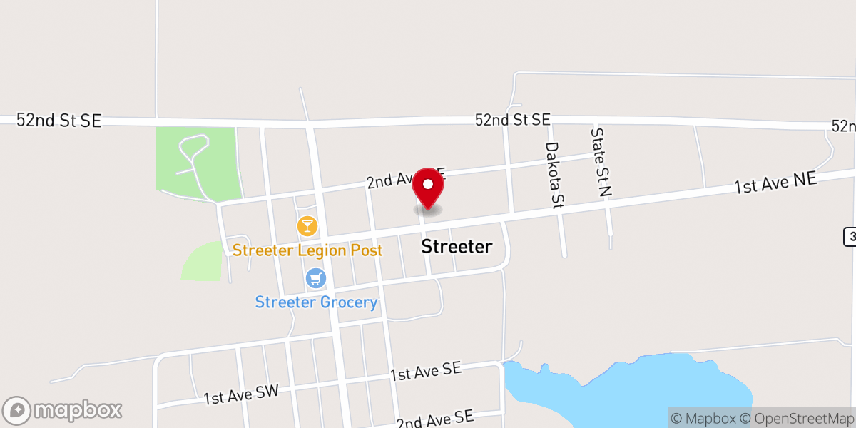 Map showing location of St. Luke's American Lutheran Church