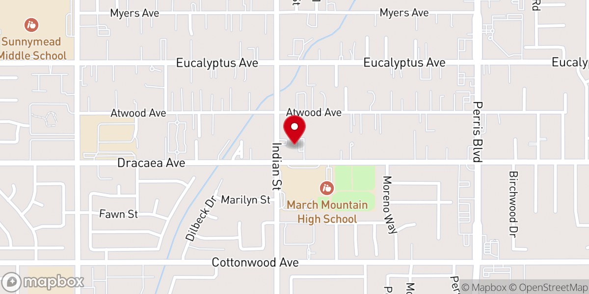 Map showing location of Christ Community Church