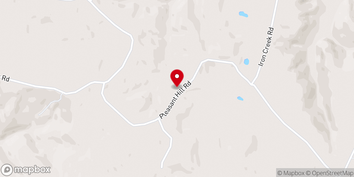 Map showing location of Pleasant Hill Church