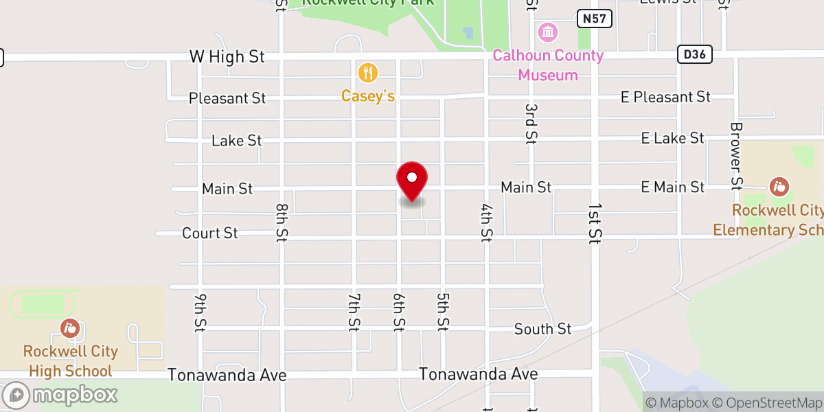 Map showing location of St Paul Lutheran Church