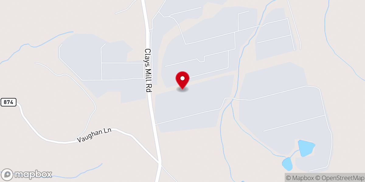 Map showing location of Piney Grove Baptist Church