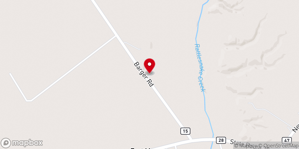 Map showing location of Faith & Light Mennonite Church