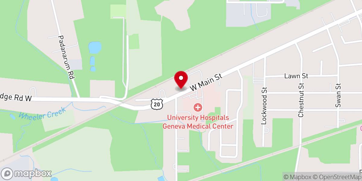 Map showing location of Saint Johns Evangelical Lutheran Church