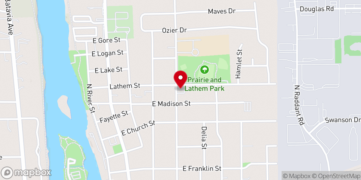 Map showing location of Trinity Chapel Church of God