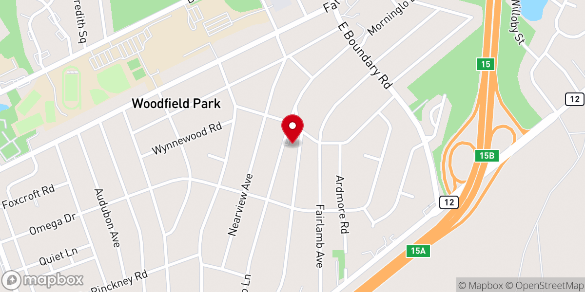 Map showing location of New Creation Baptist Church