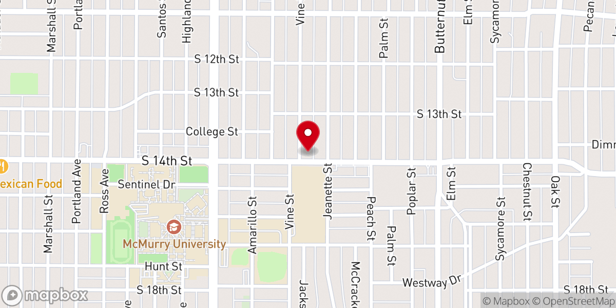 Map showing location of Harvest Baptist Church