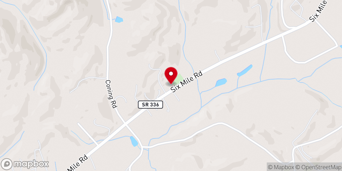 Map showing location of New Providence Primitive Baptist Church
