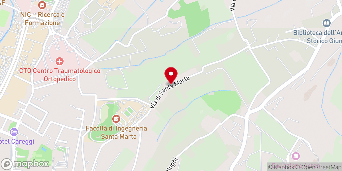 Map showing location of Monastero delle Benedettine di Santa Marta