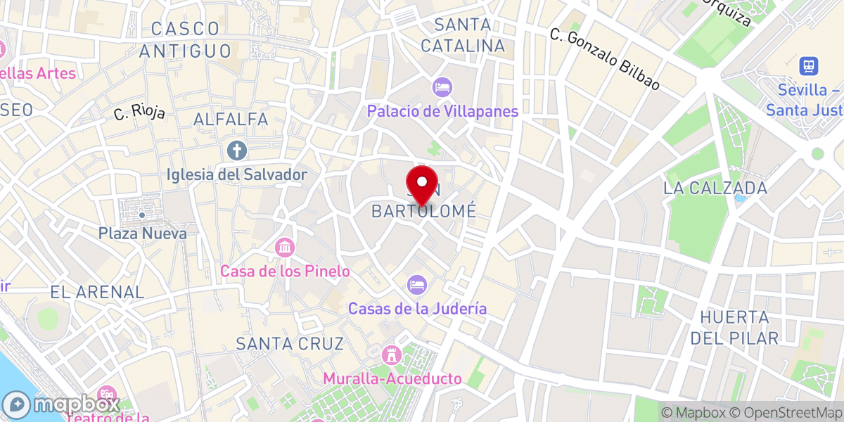 Map showing location of Monasterio de la Visitacion de Maria de Salesas