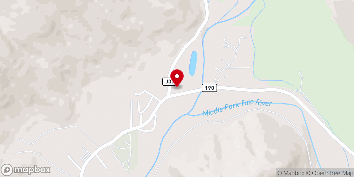 Map showing location of Springville Ranch